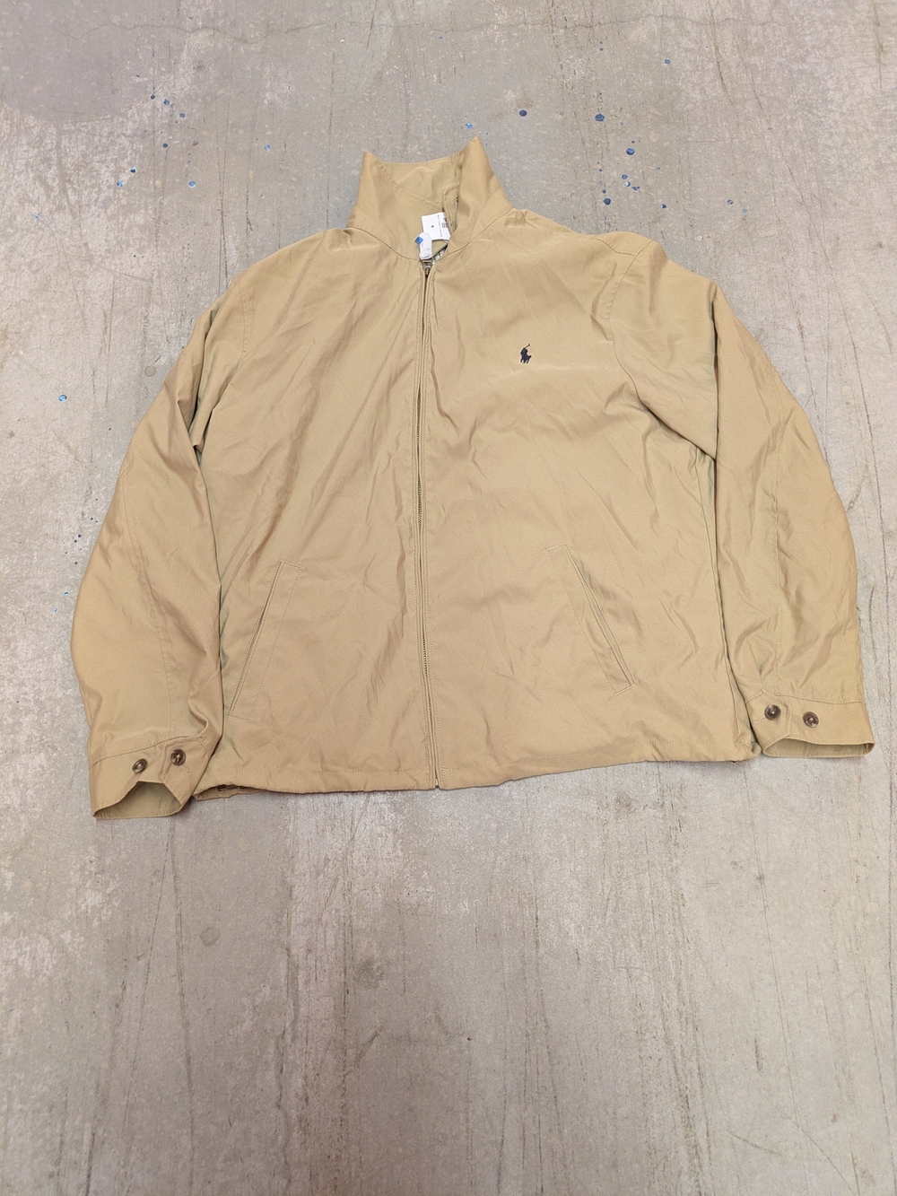 Polo Ralph Lauren Biege Bayport Poplin Bomber Full Zip Jacket Brand New W/ Tags